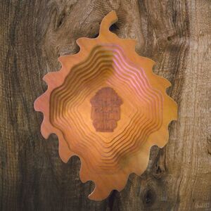 BASKET WOOD LEAF Beautiful expandable HAND CARVED  with HANGER